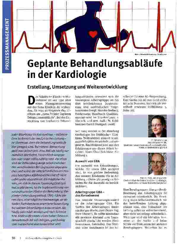 Vorschauseite 1: Geplante Behandlungsabläufe in der Kardiologie