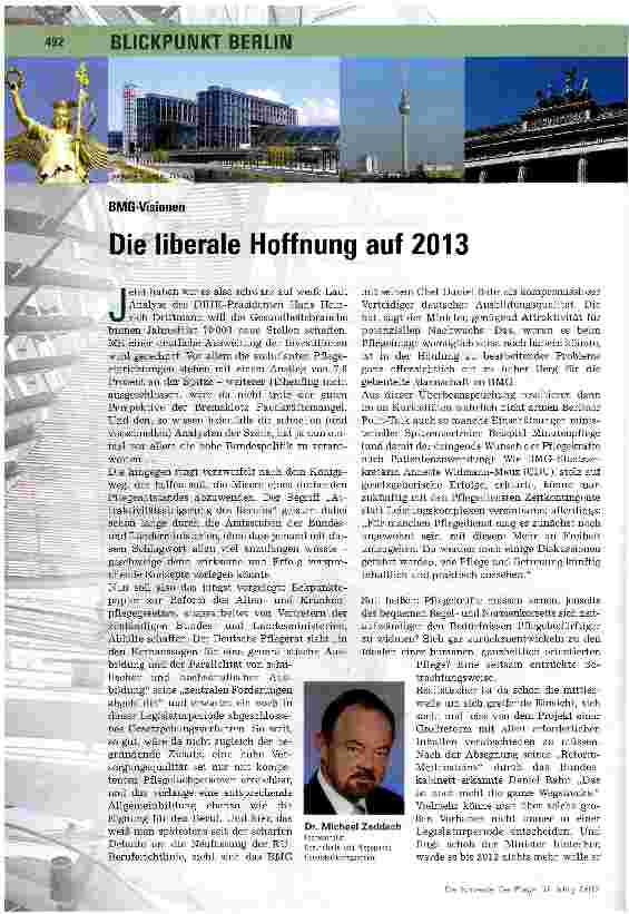 Vorschauseite 1: Die liberale Hoffnung auf 2013