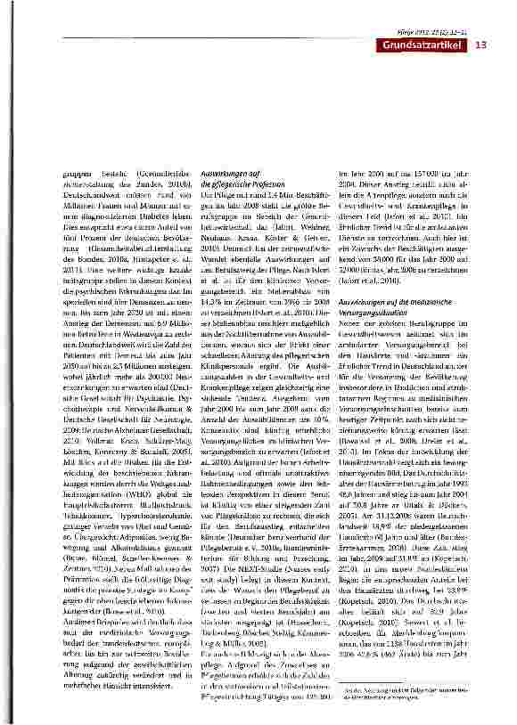 Vorschauseite 3: Zukunftschance Pflege -von der Professionalisierung zur Restrukturierung des Aufgabenfeldes