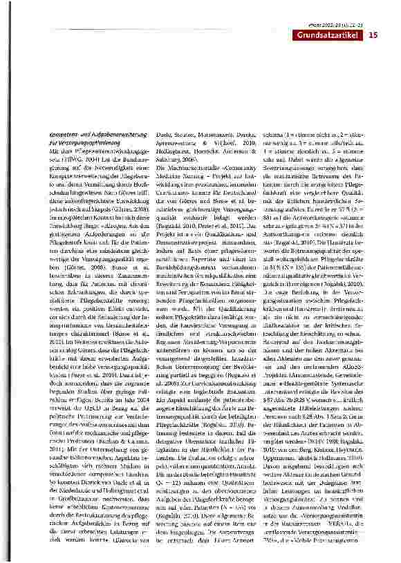 Vorschauseite 5: Zukunftschance Pflege -von der Professionalisierung zur Restrukturierung des Aufgabenfeldes