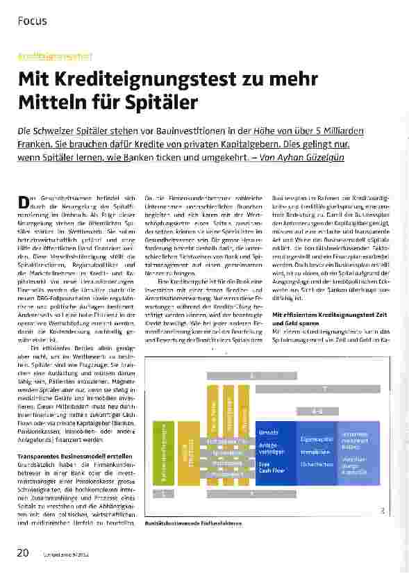 Vorschauseite 1: Mit Krediteignungstest zu mehr Mitteln für Spitäler