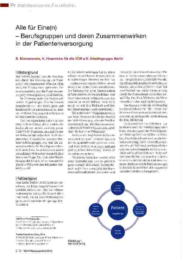 Vorschauseite 1: Alle für Eine(n) - Berufsgruppen und deren Zusammenwirken in der Patientenversorgung