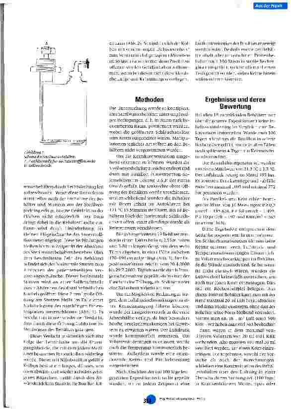 Vorschauseite 2: Kontamination von geöffneten Sterilwasserbehältern zur Sauerstoffinsufflation