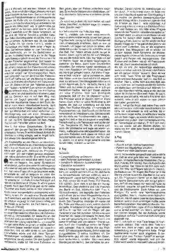 Vorschauseite 2: MS-Patient mit Verdacht auf Ileus. Pflegebericht einer Krankenpflegeschülerin im 3. Ausbildungsjahr