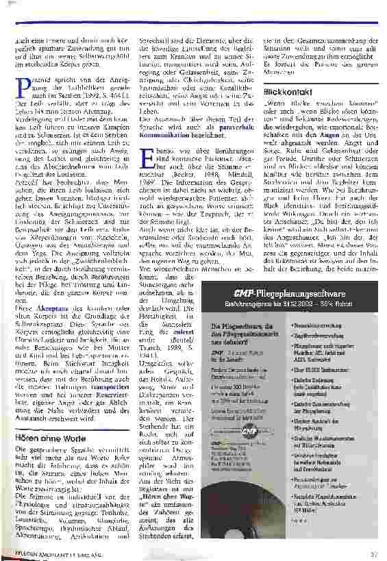 Vorschauseite 3: Nonverbale Kommunikation mit Sterbenden Leben bis zuletzt im Angesicht eines Gegenübers
