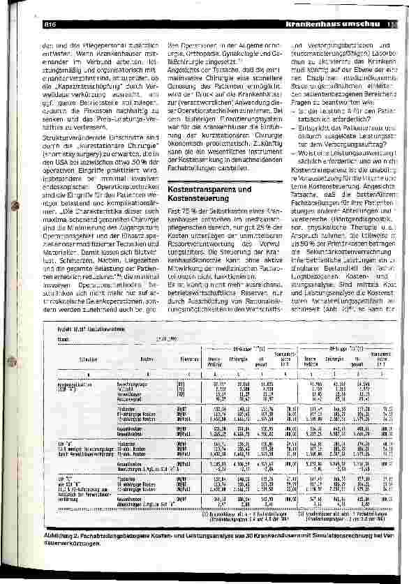 Vorschauseite 3: Kostensenkung durch Verweildauerverkürzung Unter den Rahmenbedingungen des Gesundheitsstrukturgesetzes 1993
