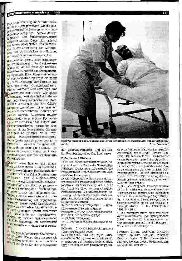 Vorschauseite 4: Kostensenkung durch Verweildauerverkürzung Unter den Rahmenbedingungen des Gesundheitsstrukturgesetzes 1993
