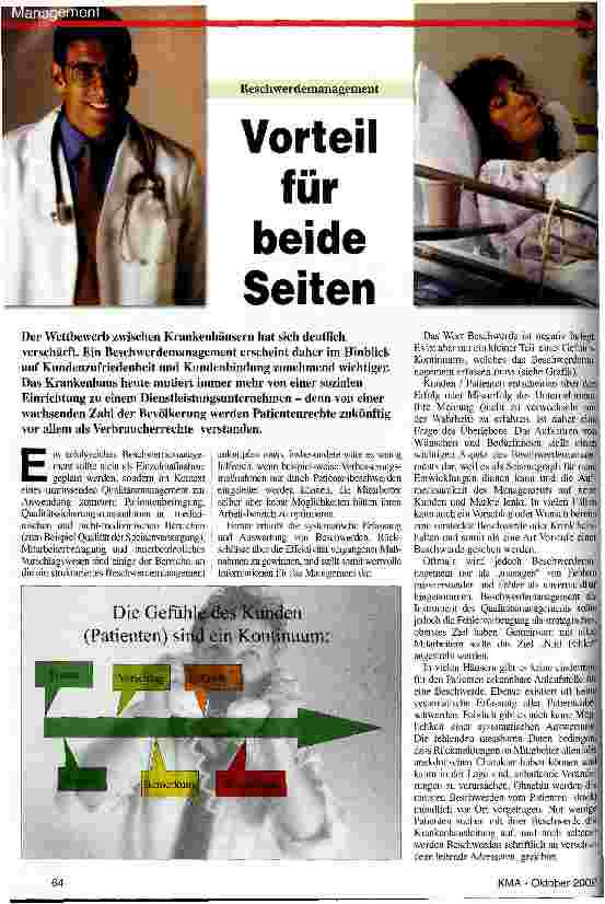 Vorschauseite 1: Beschwerdemanagement: Vorteil für beide Seiten