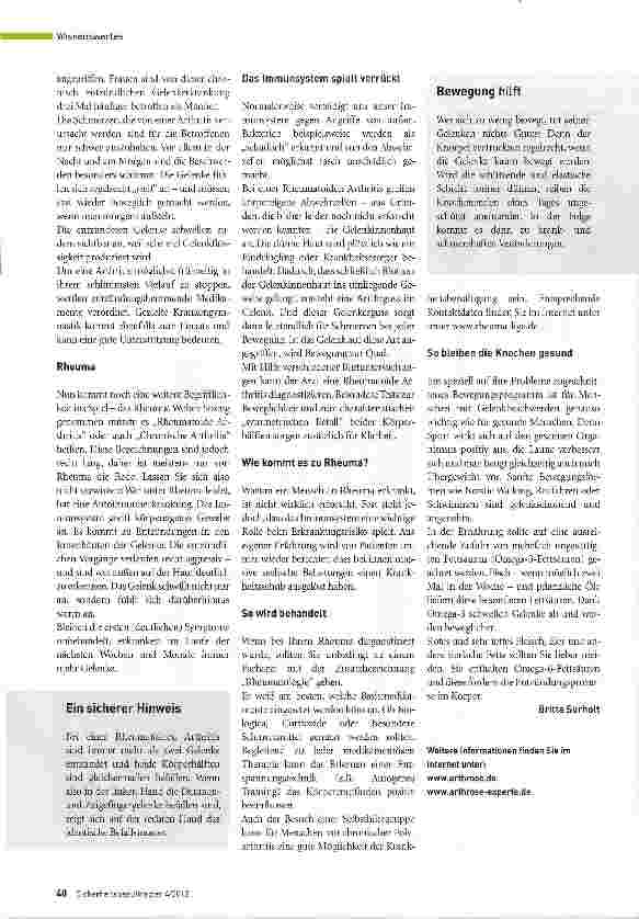 Vorschauseite 3: Wenn die Gelenke schmerzen