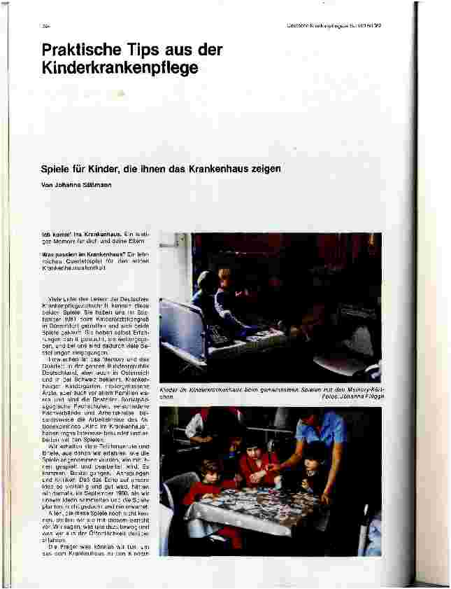 Vorschauseite 1: Praktische Tips aus der Kinderkrankenpflege
