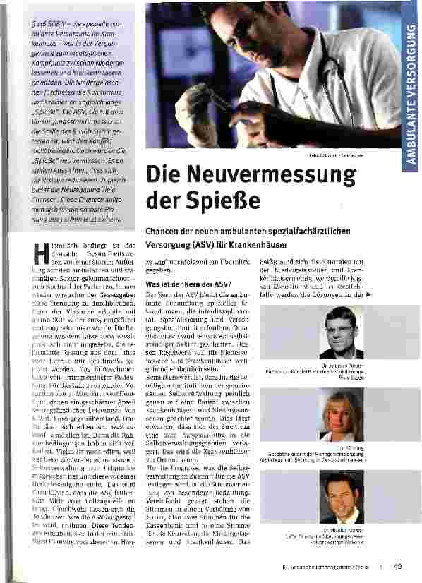 Vorschauseite 1: Die Neuvermessung der Spieße