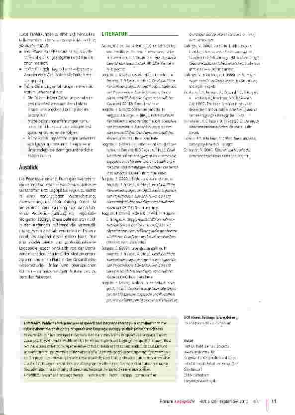 Vorschauseite 6: Gesundheitswissenschaftliche Grundlagen der Logopädie