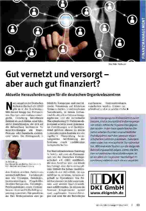 Vorschauseite 1: Gut vernetzt und versorgt -aber auch gut finanziert?