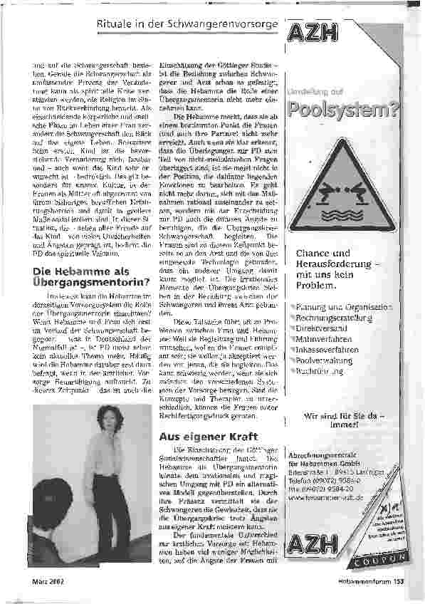 Vorschauseite 5: ZWISCHEN SELBSTBESTIMMUNGUND GEFÄHRDUNGRITUALE IN DER SCHWANGERENVORSORGE