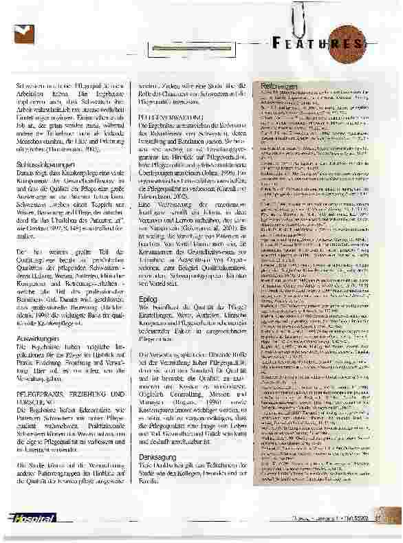 Vorschauseite 3: Was beeinflusst die Qualität der Pflege?Die Qualität der Krankenpflege aus Sicht chronisch Kranker