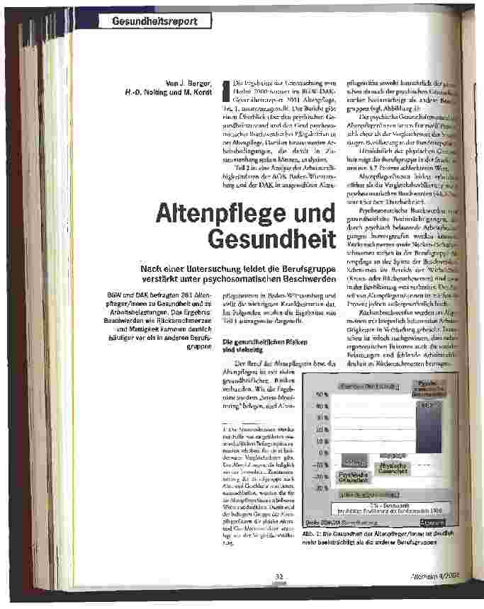 Vorschauseite 1: Altenpflege und Gesundheit