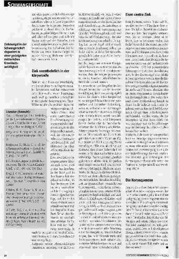 Vorschauseite 2: Eisen und Zink im Verdrängungswettbewerb