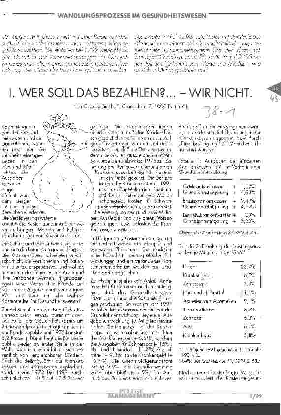 Vorschauseite 1: Wer soll das bezahlen? - ... wir nicht!