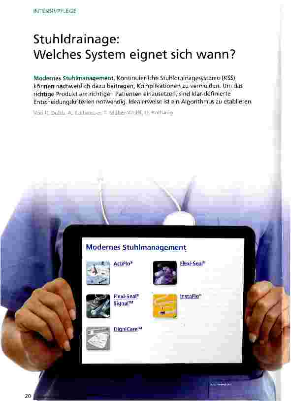 Vorschauseite 1: Stuhldrainage: Welches System eignet sich wann?