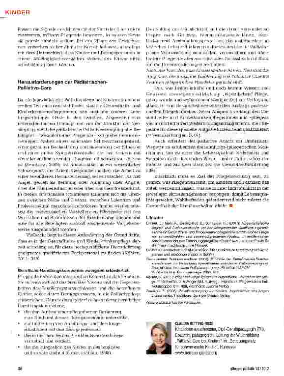 Vorschauseite 3: Palliative Care bei Kindern ist anders