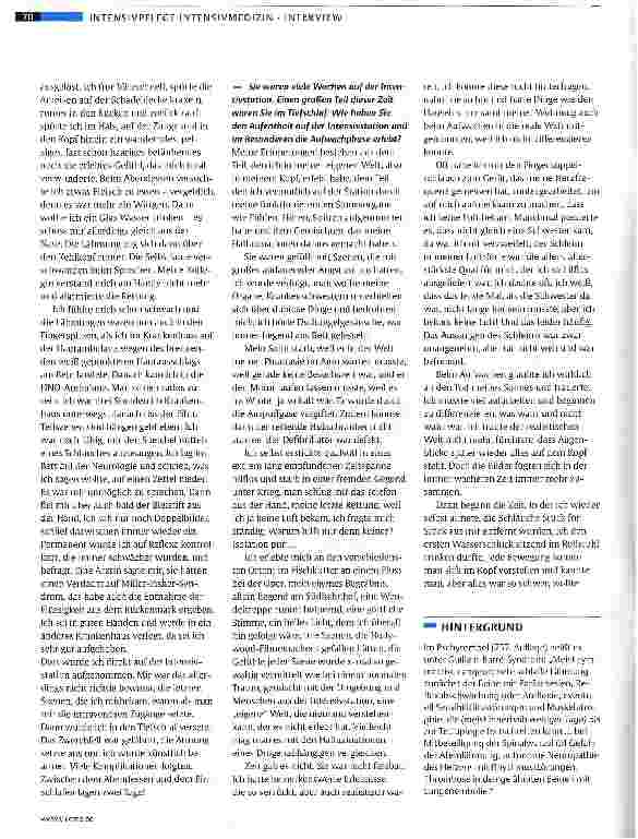 Vorschauseite 2: Eine Intensivpatientin erzählt