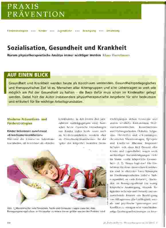 Vorschauseite 1: Sozialisation, Gesundheit und Krankheit