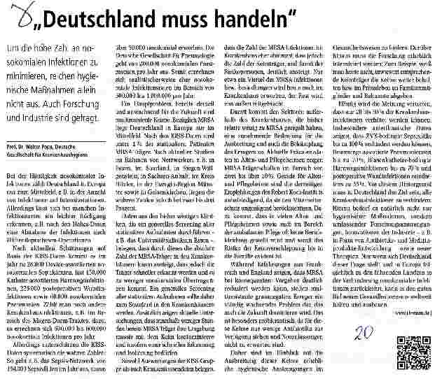 Vorschauseite 1: „Deutschland muss handeln