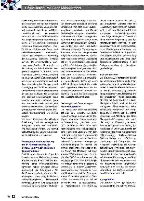 Vorschauseite 6: Organisation und Case Management: Weiterentwicklung der Sorgestrukturen in den KWA Wohnstiften