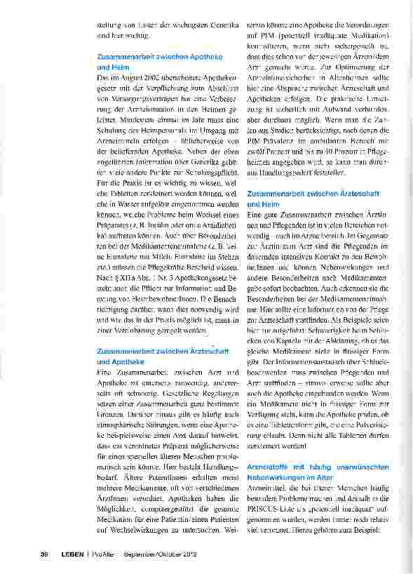 Vorschauseite 3: Medikamente im Altenheim, Teil 2Praktische Tipps zum Umgang mit Arzneimitteln und zur Zusammenarbeit aller Beteiligten