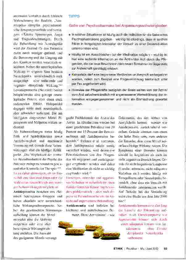 Vorschauseite 2: Psychopharmaka in Altenpflegeheimen