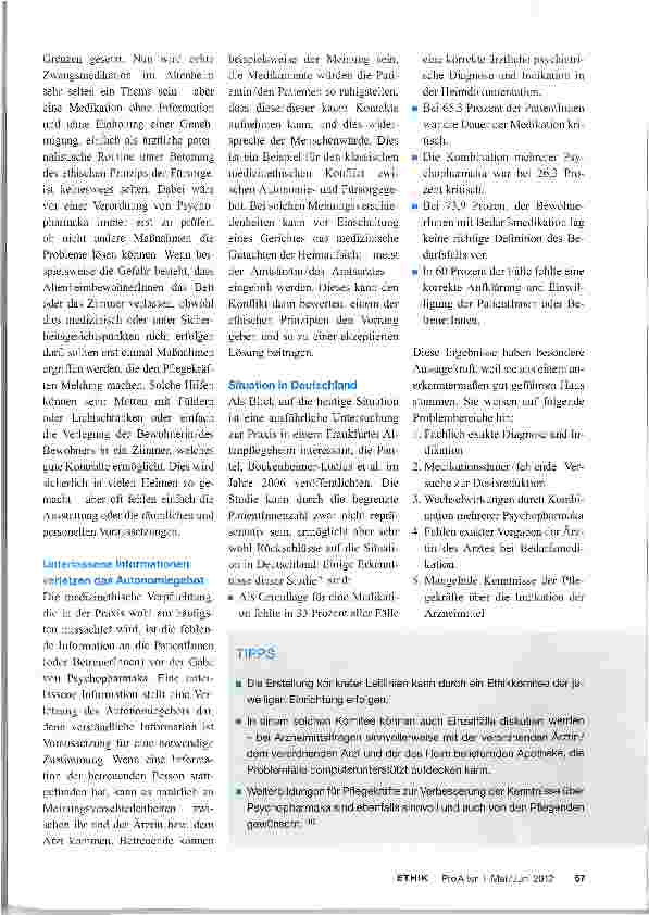Vorschauseite 4: Psychopharmaka in Altenpflegeheimen