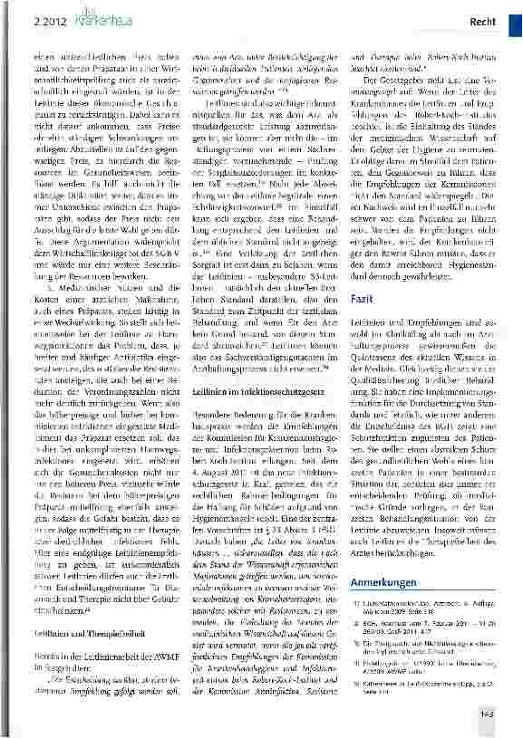 Vorschauseite 4: Leitlinien und Empfehlungen im klinischen Alltag und im Arzthaftungsprozess