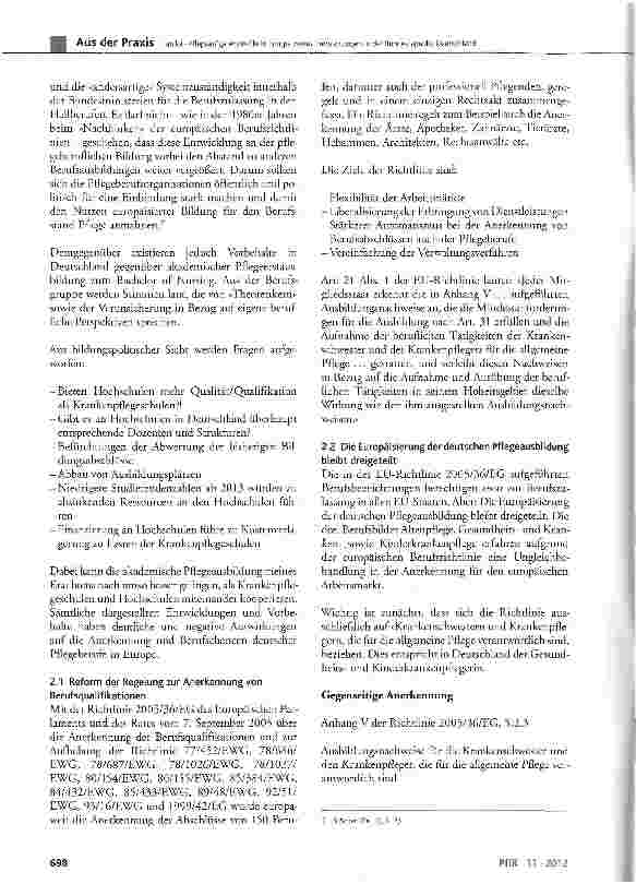 Vorschauseite 5: Pflegeaufgabenprofile in Europa versus Entwicklungen in der Bundesrepublik Deutschland