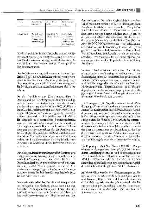 Vorschauseite 6: Pflegeaufgabenprofile in Europa versus Entwicklungen in der Bundesrepublik Deutschland