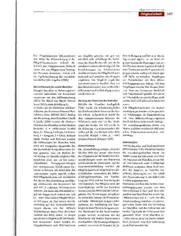 Vorschauseite 5: Mikroschulungsprogramm für stillende Wöchnerinnen: Pilotstudie zur Auswirkung der Schulungen auf schmerzende und wunde Mamillen