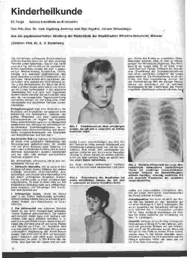 Vorschauseite 1: Kinderheilkunde 27. Folge: Asthma bronchiale im Kindesalter