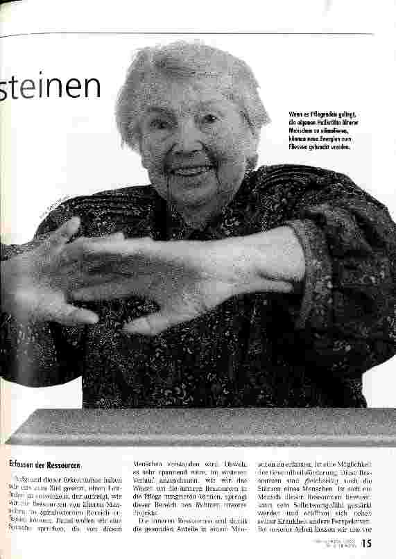 Vorschauseite 2: Die Suche nach den Edelsteinen Pflege älterer Menschen in der Spitex