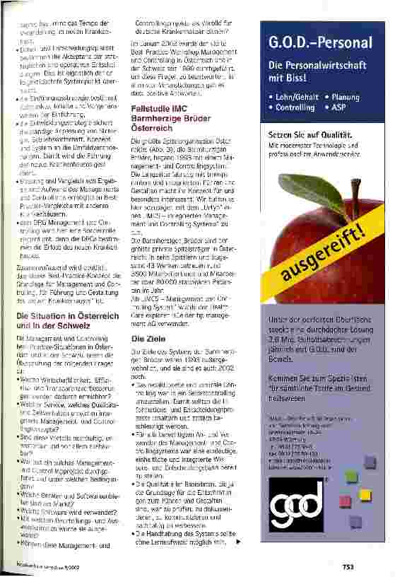 Vorschauseite 3: Moderne Controlling-Konzepte fehlen Integriertes Management und Controlling - das Konzept unserer Nachbarn