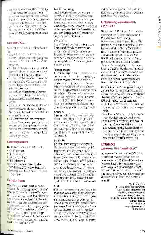 Vorschauseite 4: Moderne Controlling-Konzepte fehlen Integriertes Management und Controlling - das Konzept unserer Nachbarn