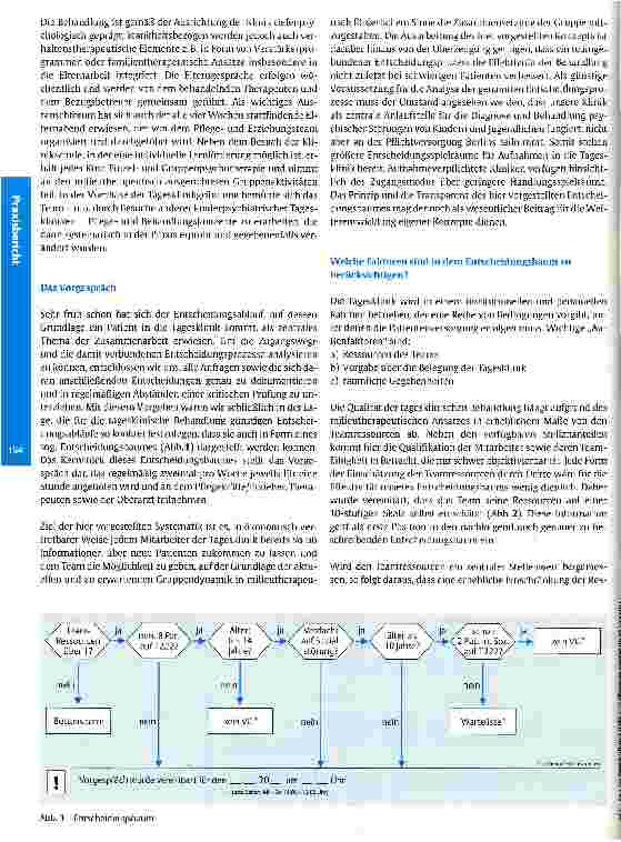 Vorschauseite 2: Schon anfangs die Weichen richtig stellen Das Vorgespräch als zentrales Entscheidungsforum in der tagesklinischen Behandlung von Kindern mit psychischen Störungen