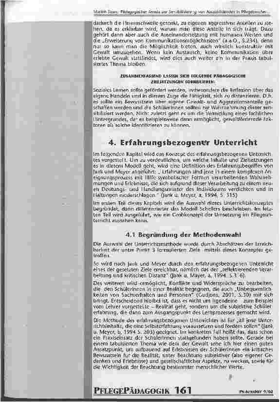 Vorschauseite 3: Pädagogischer Ansatz zur Sensibilisierung von Auszubildenden in Pflegeberufen bezüglich des Themas Gewalt gegen alte Menschen in der Pflege