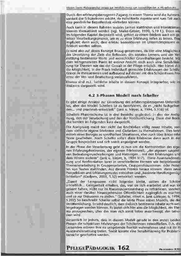 Vorschauseite 4: Pädagogischer Ansatz zur Sensibilisierung von Auszubildenden in Pflegeberufen bezüglich des Themas Gewalt gegen alte Menschen in der Pflege