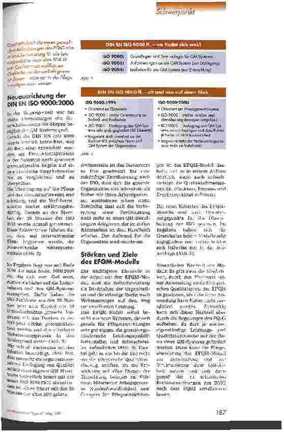 Vorschauseite 2: DIN EN ISO 9000:2000 und das EFQM-Modell für Excellence im Vergleich