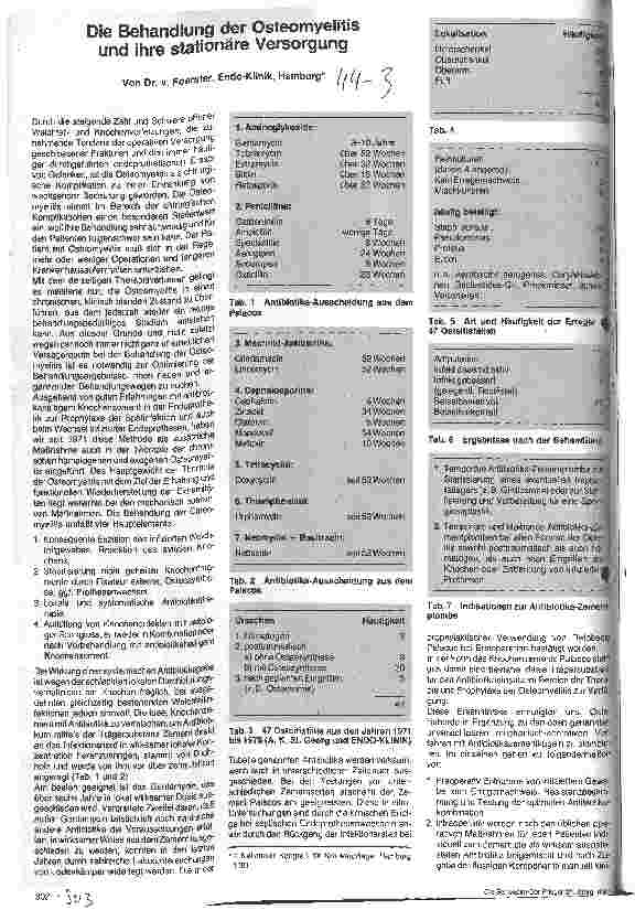 Vorschauseite 1: Die Behandlung der Osteomyelitis und ihre stationäre Versorgung