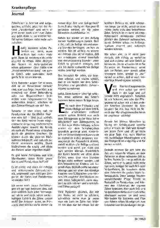 Vorschauseite 3: Zahnmedizinische Fortbildung für das Pflegepersonal