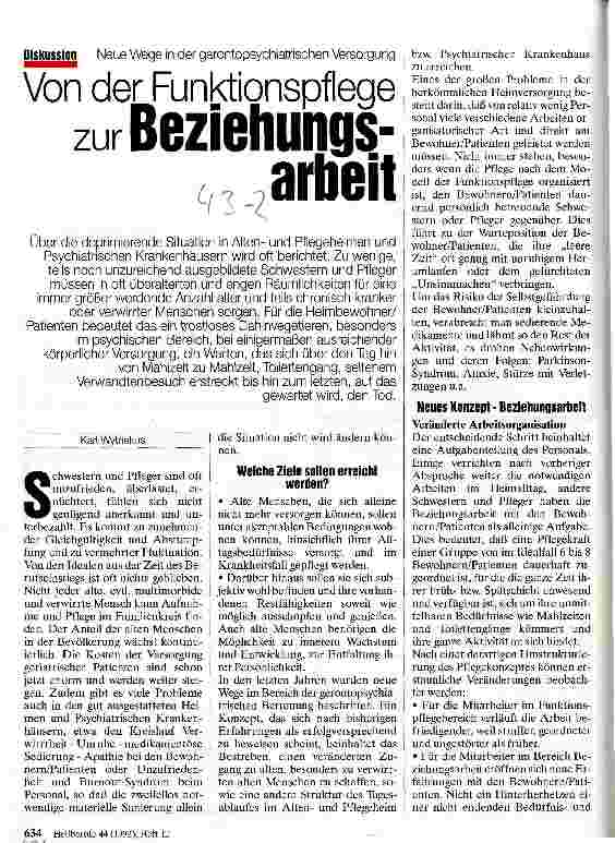 Vorschauseite 1: Von der Funktionspflege zur Beziehungsarbeit