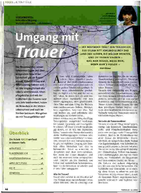 Vorschauseite 1: Umgang mit Trauer