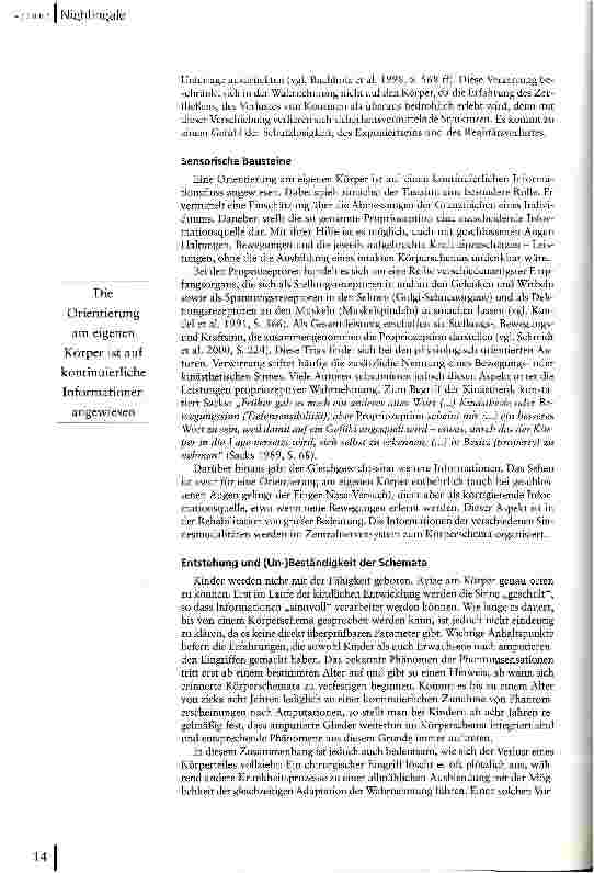 Vorschauseite 3: Orientierungspunkt Das Körperschema: seine Störungsformen und ihre Bedeutung für die Pflege