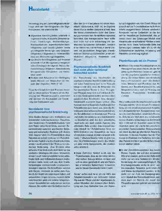 Vorschauseite 2: Ganzheitlich orientierte Frühmobilisation nach Herzinfarkt im Unterricht Physiotherapie in der Inneren Medizin
