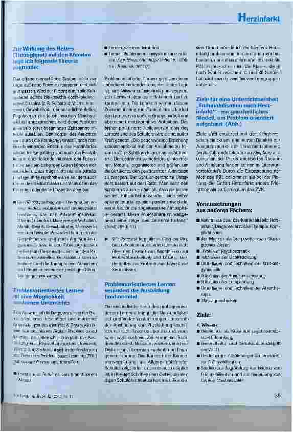 Vorschauseite 3: Ganzheitlich orientierte Frühmobilisation nach Herzinfarkt im Unterricht Physiotherapie in der Inneren Medizin